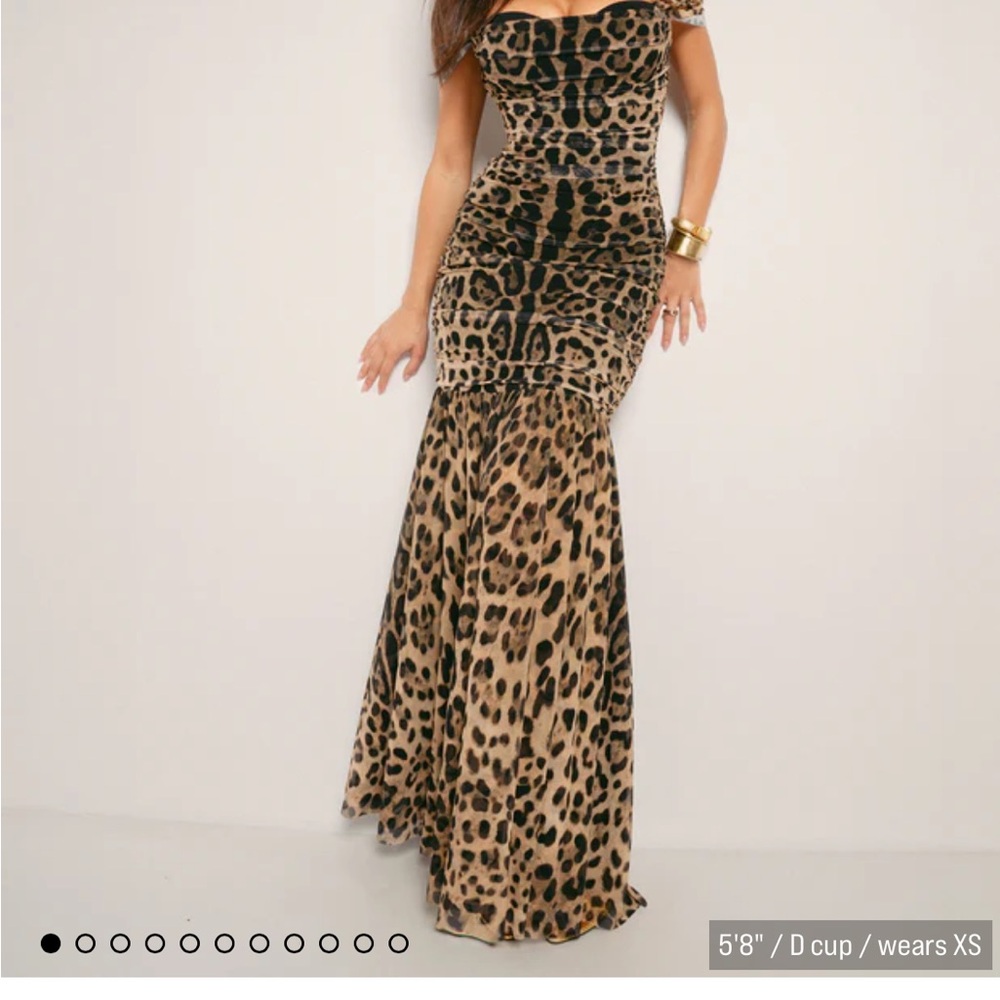 TA3 Sweetie Mermaid Dress Brand XS new with tags leopard - Picture 5 of 9